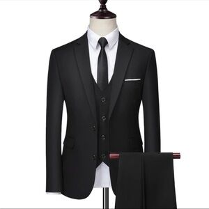 Classic Black Men's 2Piece Suit - Modern Tailored Fit